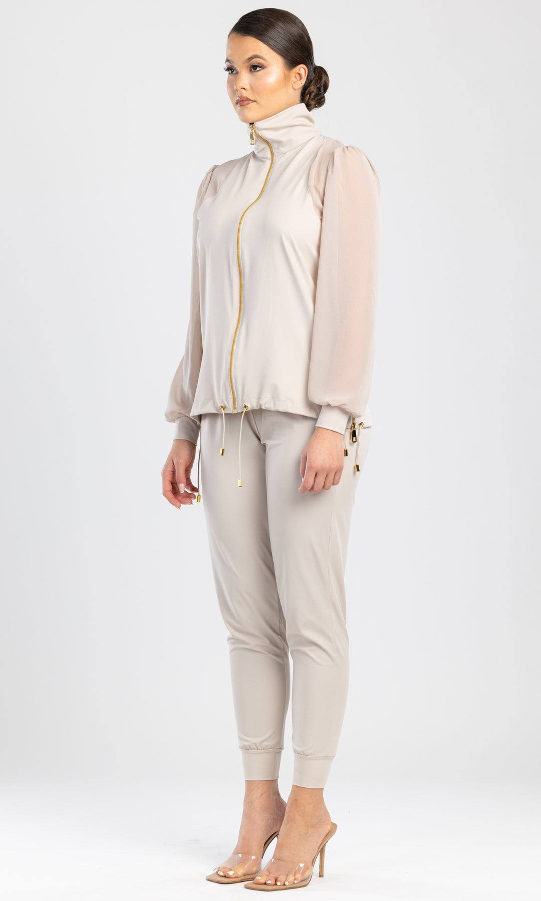 Beige tracksuit online womens